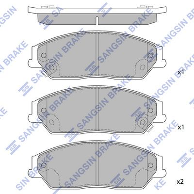 SP1590 Hi-Q Комплект тормозных колодок, дисковый тормоз