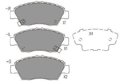 KBP2056 KAVO PARTS Комплект тормозных колодок, дисковый тормоз