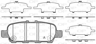 BPA087641 OPEN PARTS Комплект тормозных колодок, дисковый тормоз