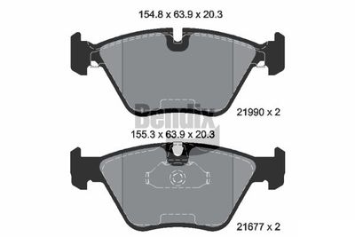 BPD1460 BENDIX Braking Комплект тормозных колодок, дисковый тормоз