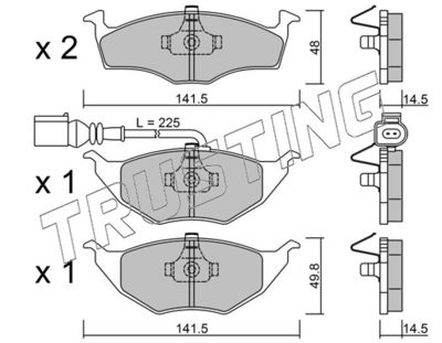 3541 TRUSTING Комплект тормозных колодок, дисковый тормоз