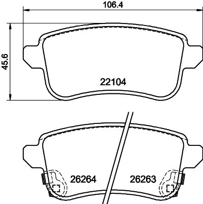 8DB355040811 HELLA Комплект тормозных колодок, дисковый тормоз