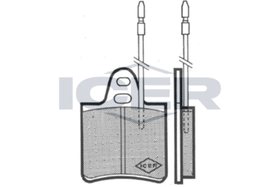 180203 ICER Комплект тормозных колодок, дисковый тормоз