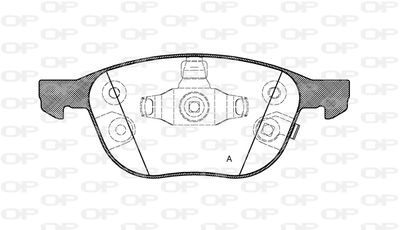 BPA108212 OPEN PARTS Комплект тормозных колодок, дисковый тормоз