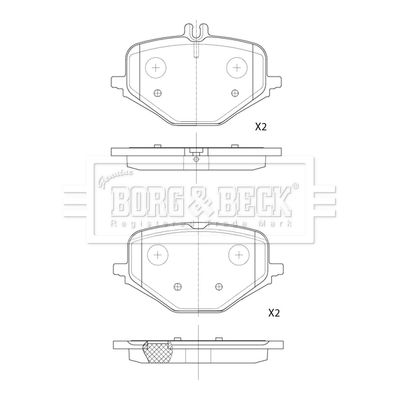 BBP2888 BORG & BECK Комплект тормозных колодок, дисковый тормоз