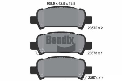 BPD2011 BENDIX Braking Комплект тормозных колодок, дисковый тормоз