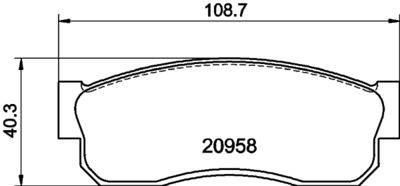 8DB355029211 HELLA Комплект тормозных колодок, дисковый тормоз