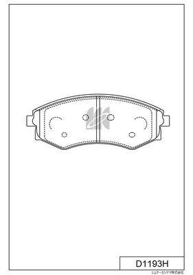 D1193H MK Kashiyama Комплект тормозных колодок, дисковый тормоз