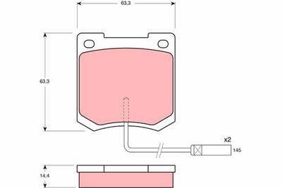 GDB646 TRW Комплект тормозных колодок, дисковый тормоз