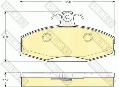 6112801 GIRLING Комплект тормозных колодок, дисковый тормоз