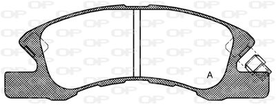 BPA111102 OPEN PARTS Комплект тормозных колодок, дисковый тормоз