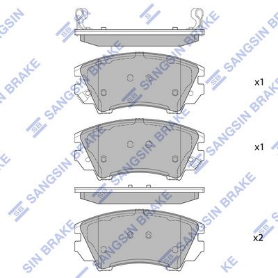 SP2175 Hi-Q Комплект тормозных колодок, дисковый тормоз