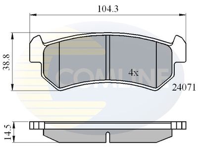 CBP01191 COMLINE Комплект тормозных колодок, дисковый тормоз