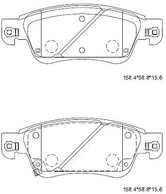 KD1753 ASIMCO Комплект тормозных колодок, дисковый тормоз