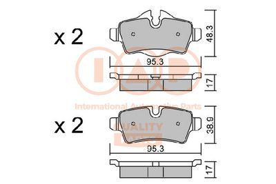 70451001P IAP QUALITY PARTS Комплект тормозных колодок, дисковый тормоз