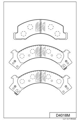 D4018M MK Kashiyama Комплект тормозных колодок, дисковый тормоз