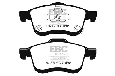 DPX2248 EBC Brakes Комплект тормозных колодок, дисковый тормоз