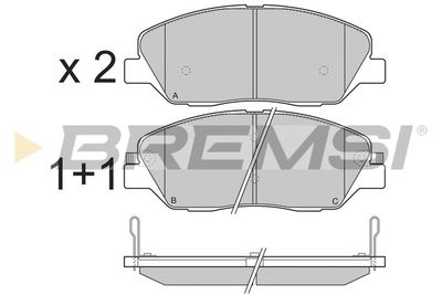 BP3313 BREMSI Комплект тормозных колодок, дисковый тормоз