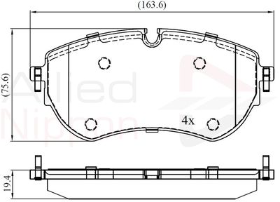 ADB02456 COMLINE Комплект тормозных колодок, дисковый тормоз