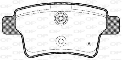 BPA124100 OPEN PARTS Комплект тормозных колодок, дисковый тормоз