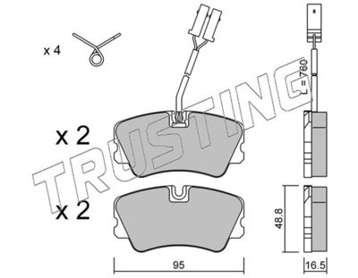 0670 TRUSTING Комплект тормозных колодок, дисковый тормоз