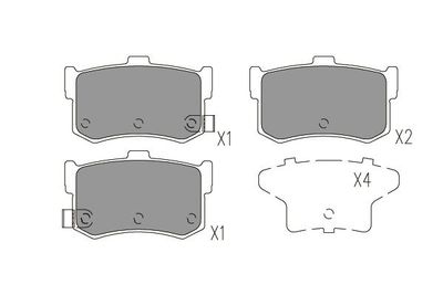 KBP3037 KAVO PARTS Комплект тормозных колодок, дисковый тормоз