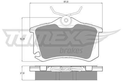 TX1522 TOMEX Brakes Комплект тормозных колодок, дисковый тормоз