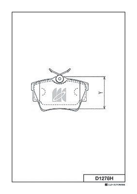 D1278H MK Kashiyama Комплект тормозных колодок, дисковый тормоз