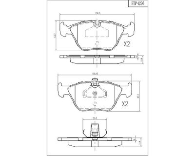 FBP4296 FI.BA Комплект тормозных колодок, дисковый тормоз