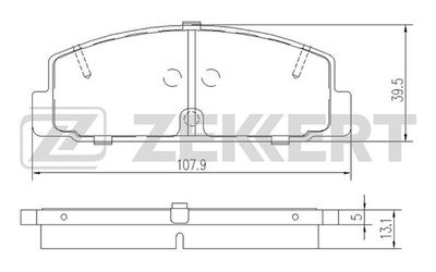 BS1100 ZEKKERT Комплект тормозных колодок, дисковый тормоз