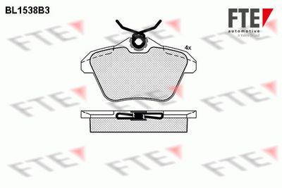 BL1538B3 FTE Комплект тормозных колодок, дисковый тормоз