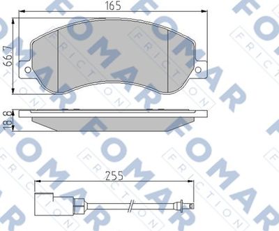 FO925081 FOMAR Friction Комплект тормозных колодок, дисковый тормоз