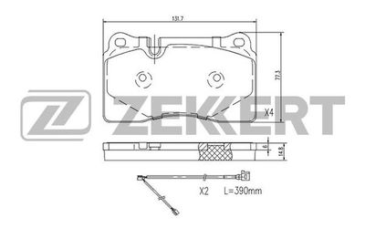 BS1255 ZEKKERT Комплект тормозных колодок, дисковый тормоз