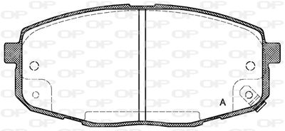 BPA103802 OPEN PARTS Комплект тормозных колодок, дисковый тормоз