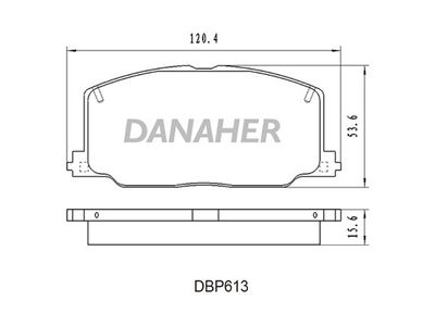 DBP613 DANAHER Комплект тормозных колодок, дисковый тормоз