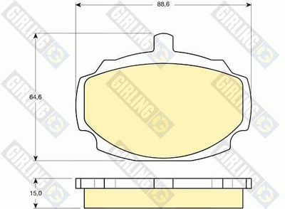 6103316 GIRLING Комплект тормозных колодок, дисковый тормоз