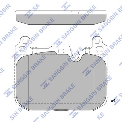 SP2402A Hi-Q Комплект тормозных колодок, дисковый тормоз