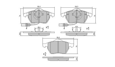 FBP087601 FREMAX Комплект тормозных колодок, дисковый тормоз