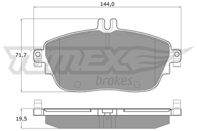 TX1806 TOMEX Brakes Комплект тормозных колодок, дисковый тормоз