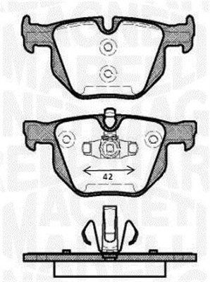 363916060486 MAGNETI MARELLI Комплект тормозных колодок, дисковый тормоз