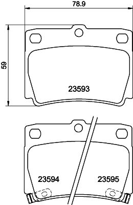 8DB355027741 HELLA PAGID Комплект тормозных колодок, дисковый тормоз