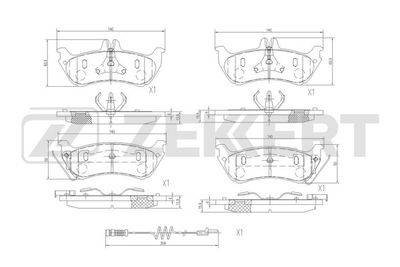 BS2912 ZEKKERT Комплект тормозных колодок, дисковый тормоз