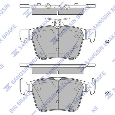 SP4521 Hi-Q Комплект тормозных колодок, дисковый тормоз