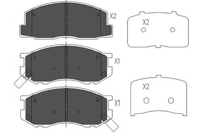 KBP9033 KAVO PARTS Комплект тормозных колодок, дисковый тормоз