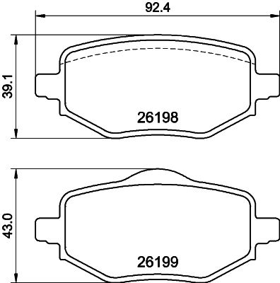 8DB355040971 HELLA PAGID Комплект тормозных колодок, дисковый тормоз