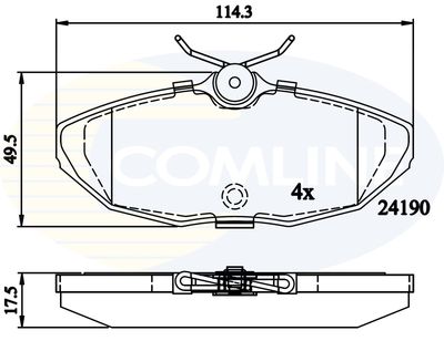 CBP02289 COMLINE Комплект тормозных колодок, дисковый тормоз