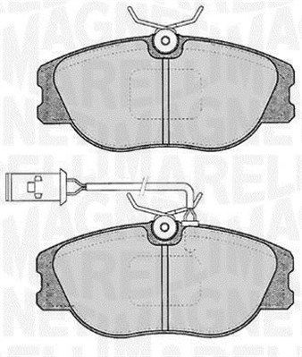 363916060117 MAGNETI MARELLI Комплект тормозных колодок, дисковый тормоз