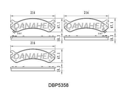 DBP5358 DANAHER Комплект тормозных колодок, дисковый тормоз