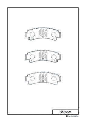D1053M MK Kashiyama Комплект тормозных колодок, дисковый тормоз