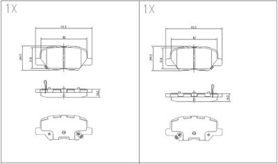 24663z KLAXCAR FRANCE Комплект тормозных колодок, дисковый тормоз